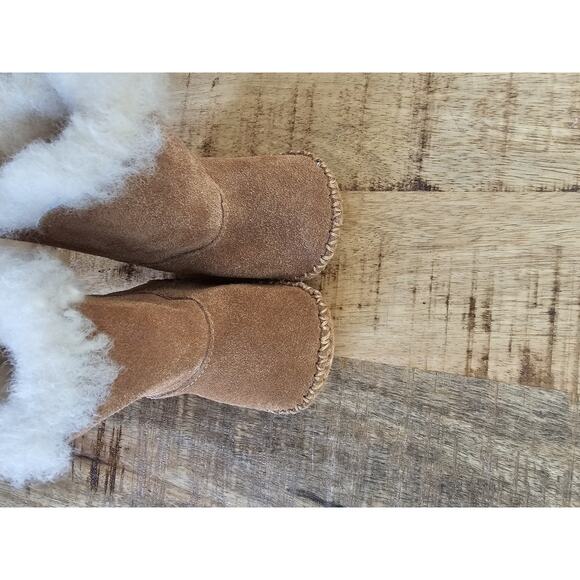 UGG Fur Lined Baby Boots Size 0/1 Brown Suede - Picture 5 of 10